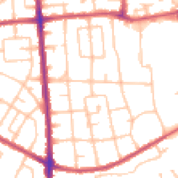 Daytime road noise heatmap for RM10 8BW