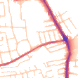 Daytime road noise heatmap for RM10 8HA