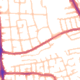 Daytime road noise heatmap for RM10 8JH