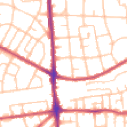 Daytime road noise heatmap for RM10 8NH