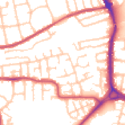 Daytime road noise heatmap for RM10 8TJ