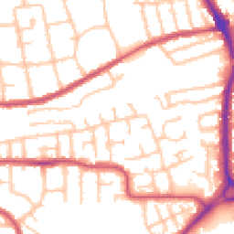 Daytime road noise heatmap for RM10 8TN