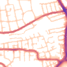 Daytime road noise heatmap for RM10 8TQ