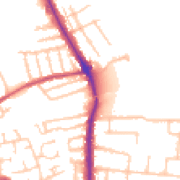 Daytime road noise heatmap for RM10 8YB