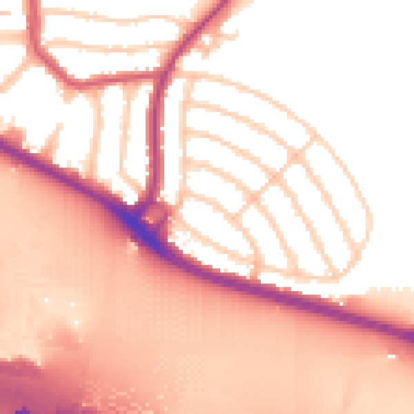 Daytime road noise heatmap for RM10 9AT