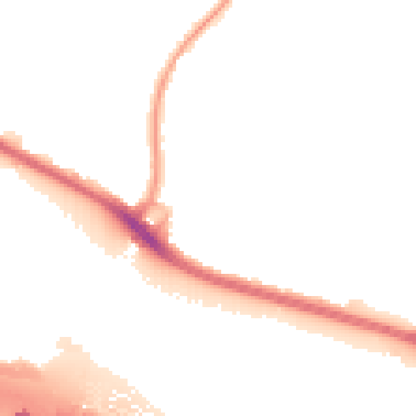 Night-time road noise heatmap for RM10 9AT