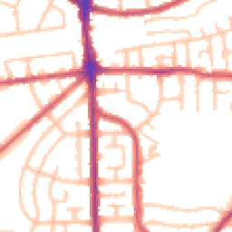 Daytime road noise heatmap for RM10 9HL