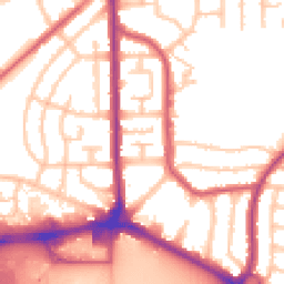 Daytime road noise heatmap for RM10 9JL