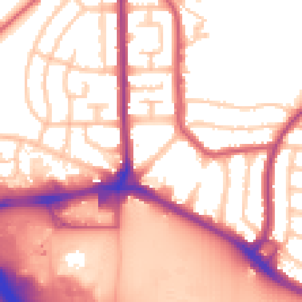 Daytime road noise heatmap for RM10 9PS