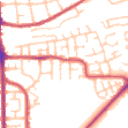 Daytime road noise heatmap for RM10 9SX