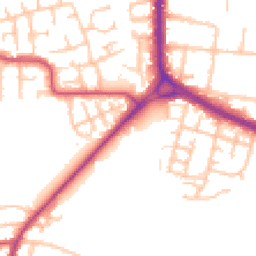 Daytime road noise heatmap for RM10 9TX