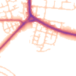 Daytime road noise heatmap for RM10 9XJ