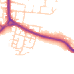 Daytime road noise heatmap for RM10 9YD