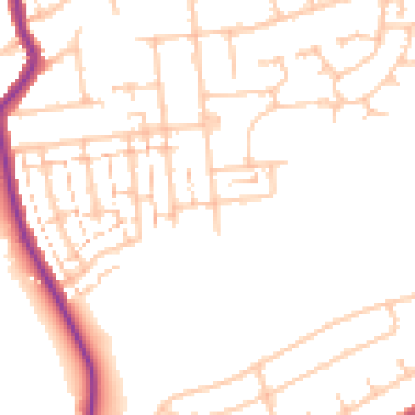 Daytime road noise heatmap for RM12 4AB