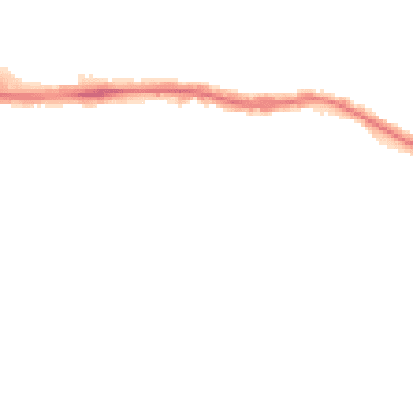 Night-time road noise heatmap for RM12 4AN