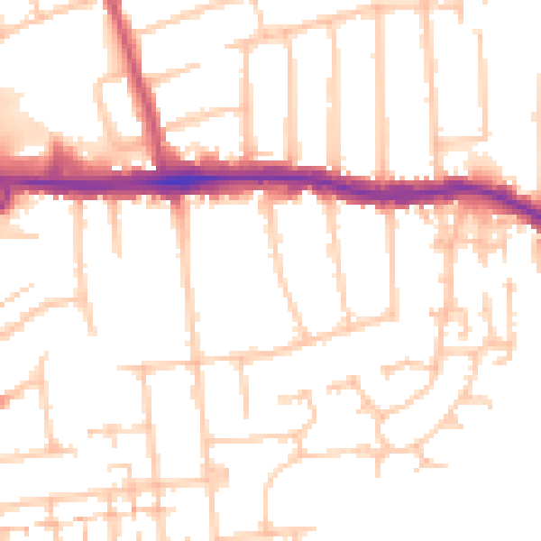 Daytime road noise heatmap for RM12 4AT