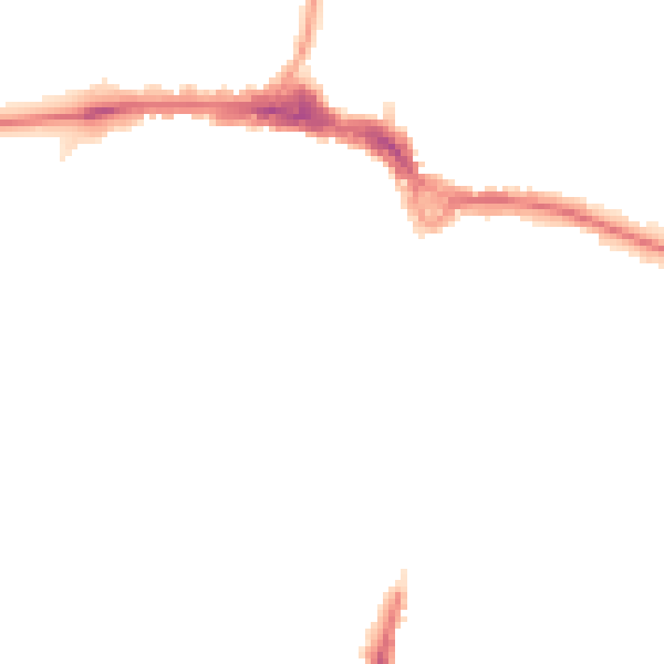 Night-time road noise heatmap for RM12 4AY
