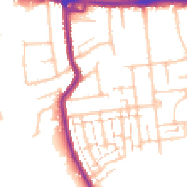 Daytime road noise heatmap for RM12 4BN