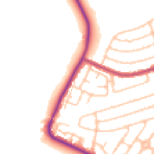 Daytime road noise heatmap for RM12 4DB