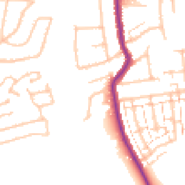 Daytime road noise heatmap for RM12 4DP
