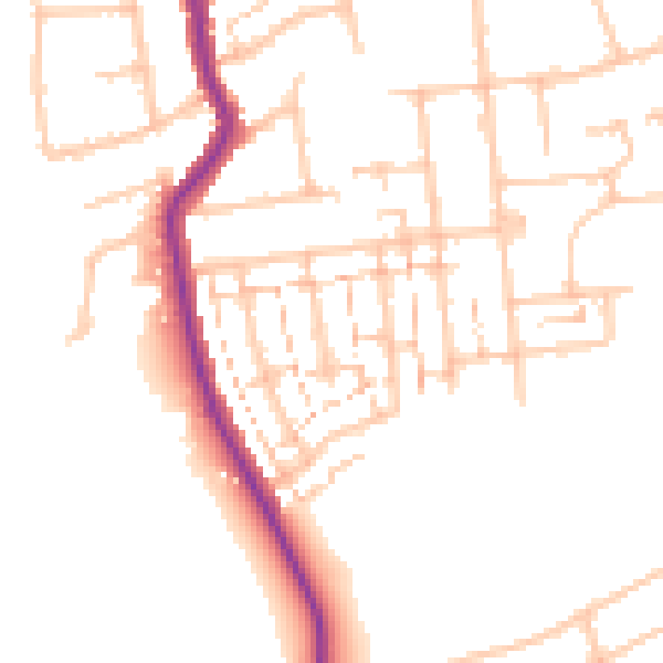Daytime road noise heatmap for RM12 4HL