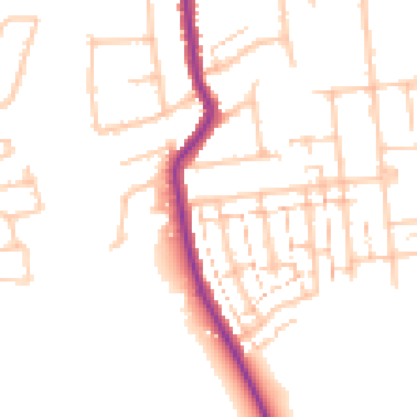 Daytime road noise heatmap for RM12 4HW