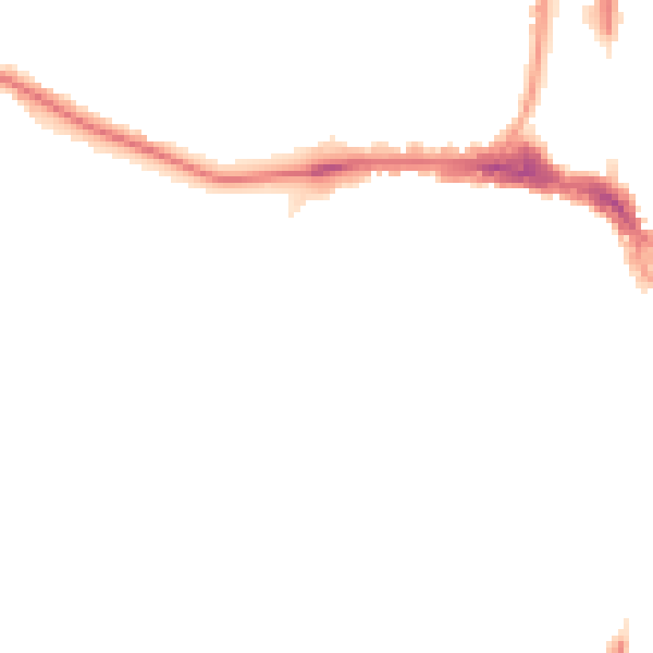 Night-time road noise heatmap for RM12 4JF