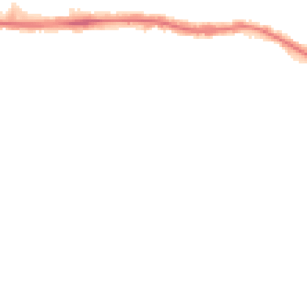 Night-time road noise heatmap for RM12 4JX