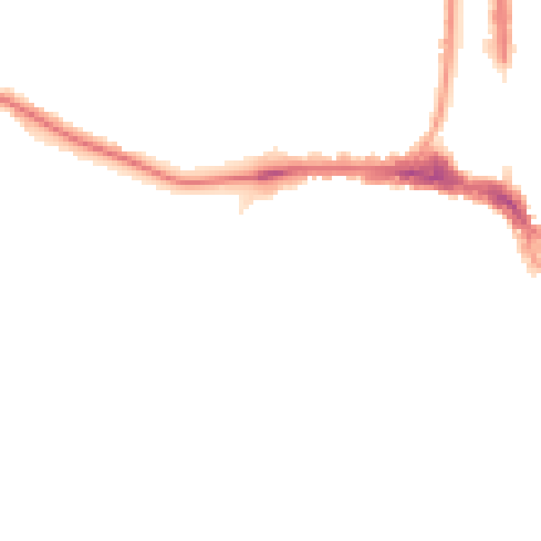 Night-time road noise heatmap for RM12 4XJ