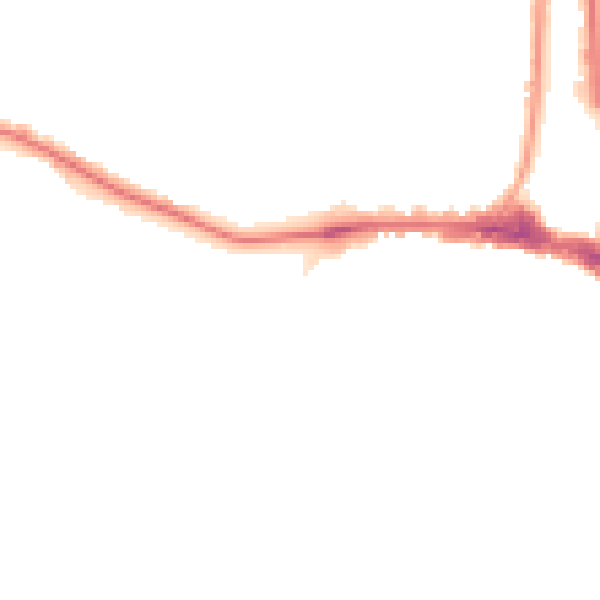 Night-time road noise heatmap for RM12 4XN
