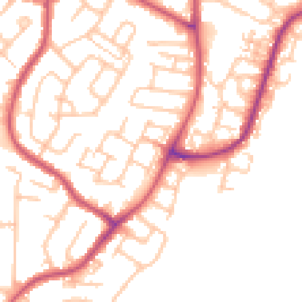 Daytime road noise heatmap for RM12 5HD