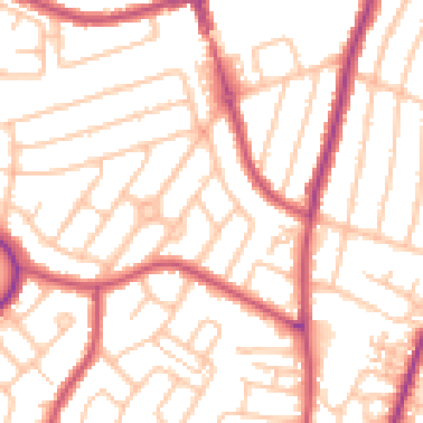 Daytime road noise heatmap for RM12 5HP