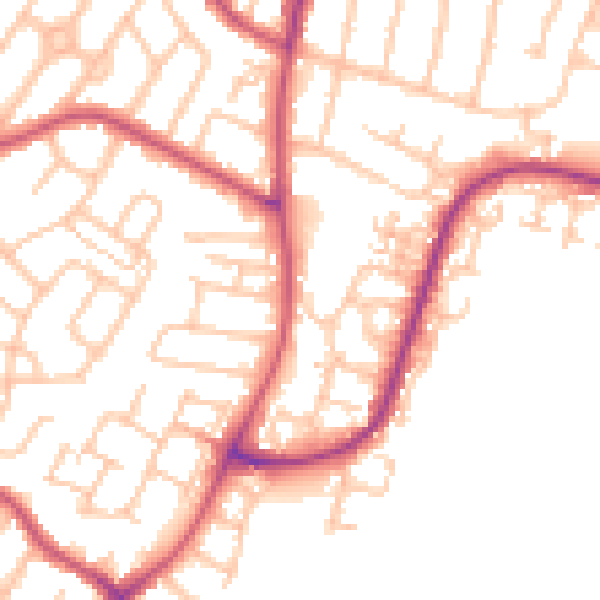 Daytime road noise heatmap for RM12 5PR