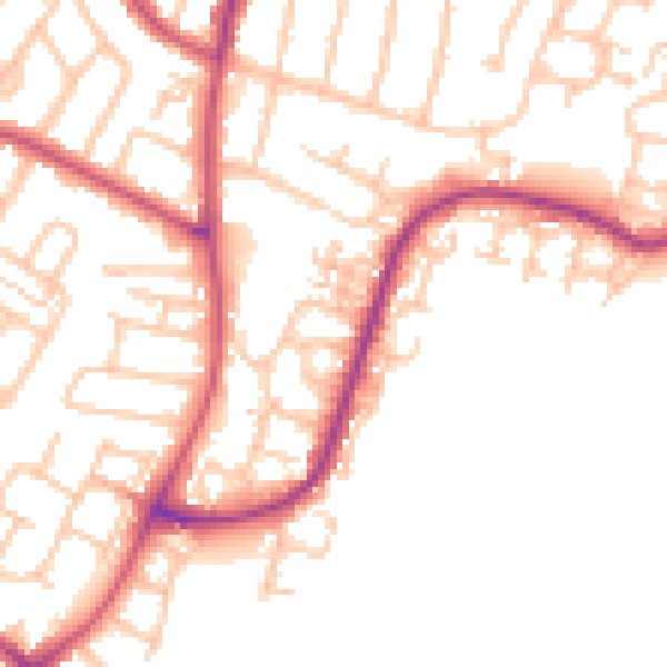 Daytime road noise heatmap for RM12 5PS