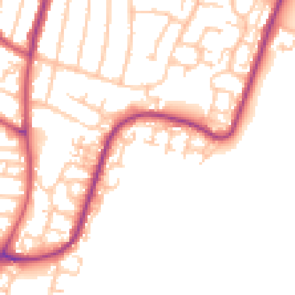 Daytime road noise heatmap for RM12 6TX