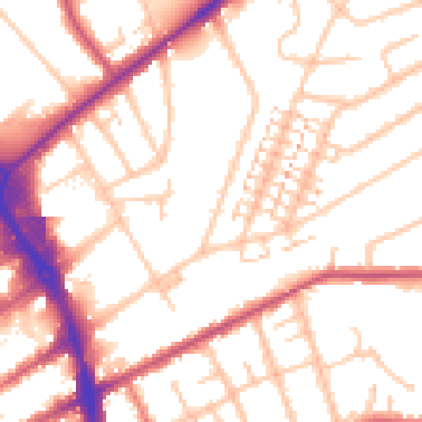 Daytime road noise heatmap for RM2 5AB