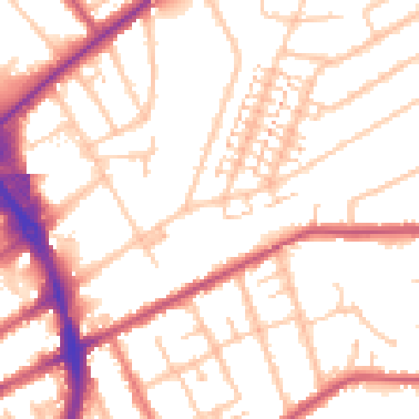 Daytime road noise heatmap for RM2 5AP