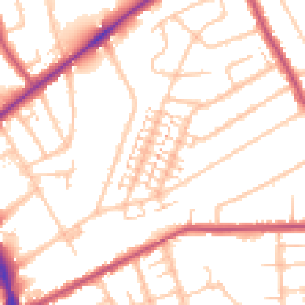 Daytime road noise heatmap for RM2 5AS