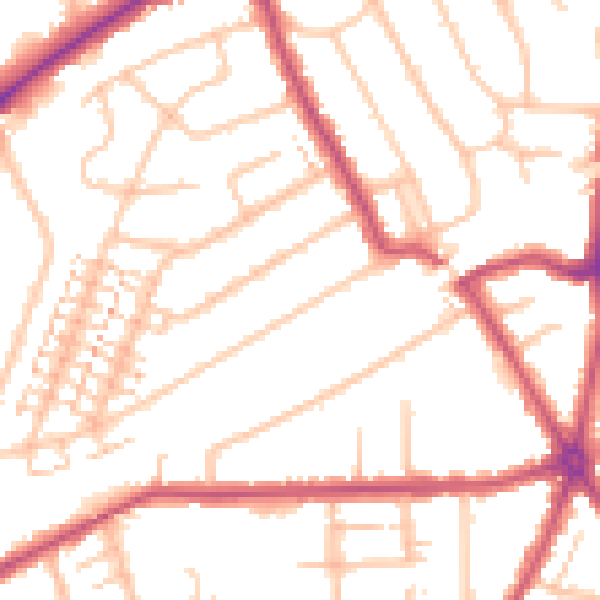 Daytime road noise heatmap for RM2 5AX