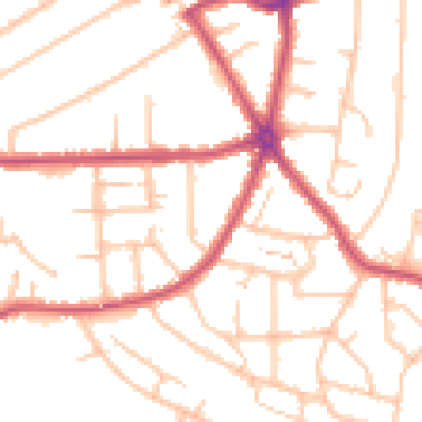 Daytime road noise heatmap for RM2 5BF