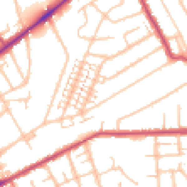 Daytime road noise heatmap for RM2 5DB