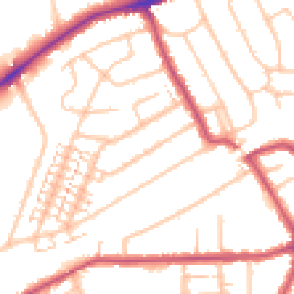 Daytime road noise heatmap for RM2 5DH