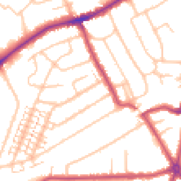 Daytime road noise heatmap for RM2 5DL