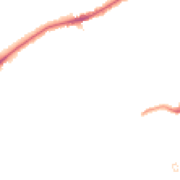 Night-time road noise heatmap for RM2 5DL