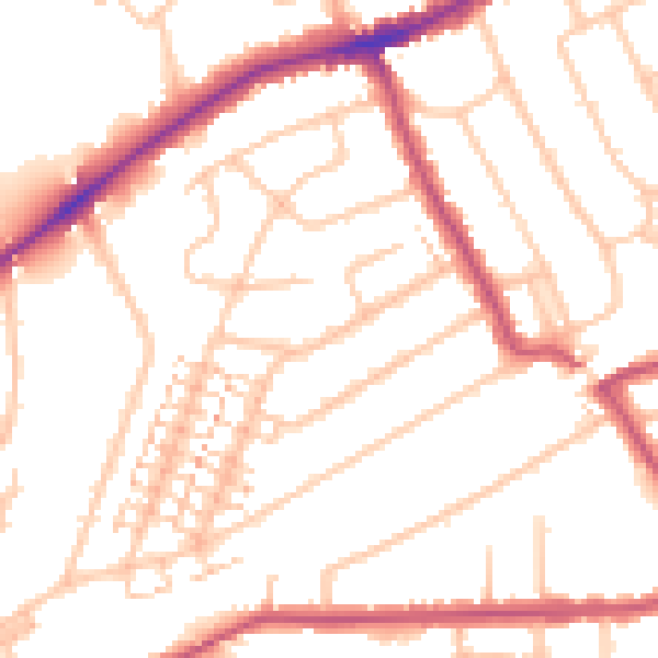 Daytime road noise heatmap for RM2 5DR