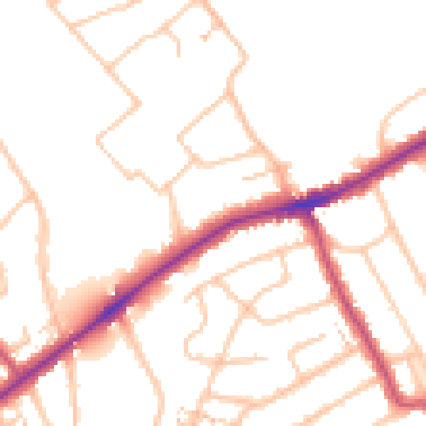 Daytime road noise heatmap for RM2 5ED