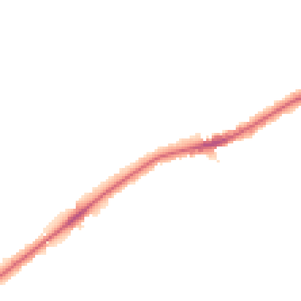 Night-time road noise heatmap for RM2 5EH