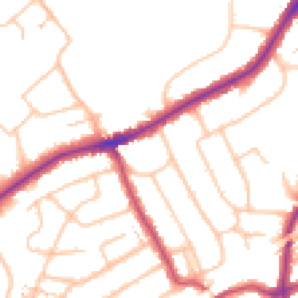Daytime road noise heatmap for RM2 5HR