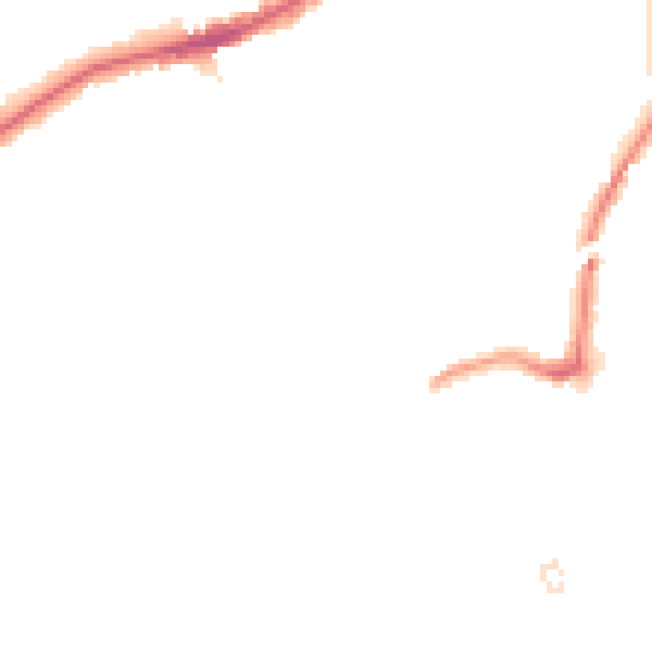 Night-time road noise heatmap for RM2 5JX