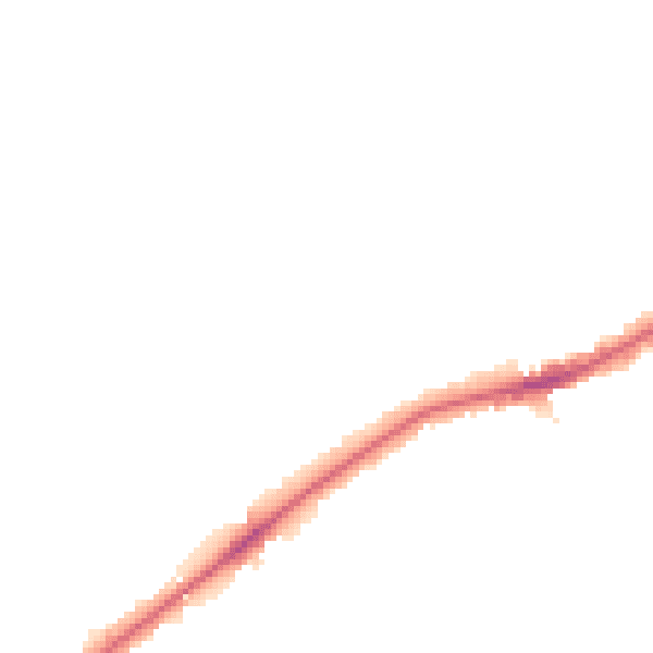 Night-time road noise heatmap for RM2 5NP